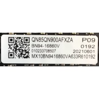 MAIN PARA SMART TV SAMSUNG QLED 8K RESOLUCION (3840 x 2160) / NUMERO DE PARTE BN94-16860V / BN41-02854A / 16860V / BN4102854A / BN9416860V / BN97-18317D  / PANEL CY-TA085JLAV4H / MODELO QN85QN900AFXZA AB02